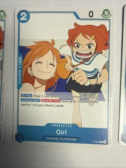 3xone Piece Pre Release Promo Girl P-096 Sealed Card Pack - OP14 - One Piece TCG - Image 3