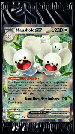 Pokemon TCG Maushold ex 155/182 2023 Paradox Rift Sealed Double Rare Card - Image 1