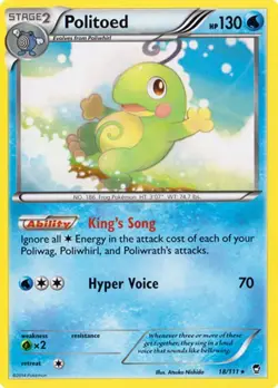 Politoad 18/111 - Pokemon XY Furious Fists Card - Image 1