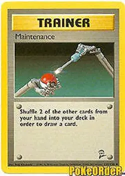 Pokemon BASE SET 2 Card 112/130 Trainer Maintenance - Image 1