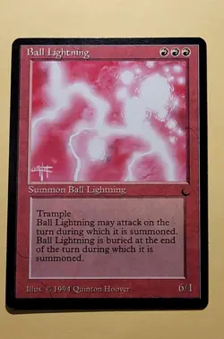 Ball Lightning The Dark MTG Magic The Gathering Quinton Hoover 1994 - Image 1