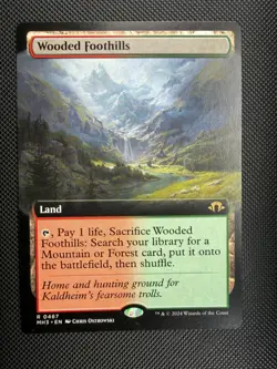 Wooded Foothills (Extended Art) Modern Horizons 3 Regular - Image 1
