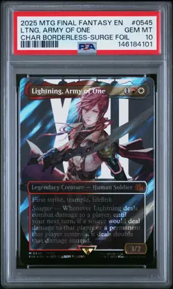 2025 MTG FINAL FANTASY #0545 LIGHTNING, ARMY OF ONE PSA 10 - Image 1