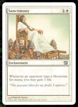 Sanctimony MTG 8th Edition #42 White Uncommon Enchantment - Image 1