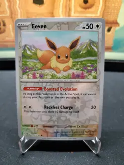 Eevee 074/131 Common SV: Prismatic Evolutions Pokemon Reverse Holo Near Mint - Image 1