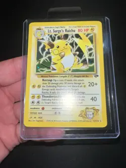 Lt. Surge's Raichu 11/132 Holo Rare - Gym Challenge Pokemon WOTC - Image 1