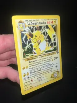 Lt. Surge's Raichu 11/132 Holo Rare - Gym Challenge Pokemon WOTC - Image 4