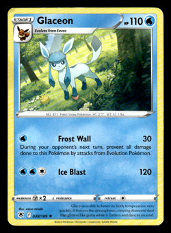 Pokemon TCG Glaceon Sword & Shield - Astral Radiance 038/189 Regular Rare - Image 1