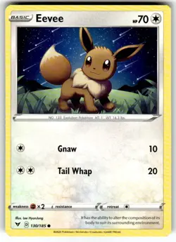 Pokemon NM - Eevee 130/185 Common - Image 1
