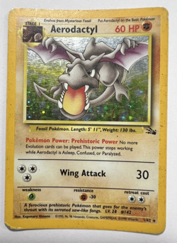 Aerodactyl 1/62 Fossil Holo Pokemon TCG MP - Image 1
