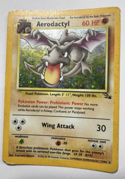 Aerodactyl 1/62 Fossil Holo Pokemon TCG MP - Image 2