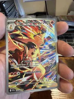 2025 Pokemon Destined Rivals Ethan's Typhlosion Full Art #190/182 - Image 1