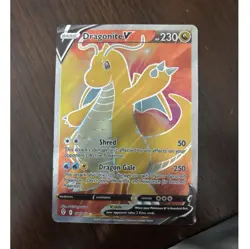 Pokemon Dragonite V Full Art Ultra Rare Holo 191/203 Evolving Skies 230 HP - Image 1