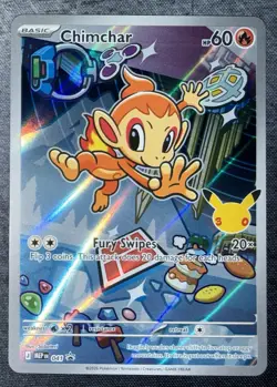 First Partner Illustration Chimchar Promo Full Art Holo 041 Pokemon TCG RARE - Image 1