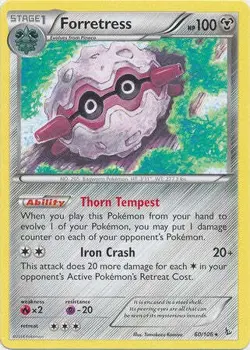 Forretress 60/106 - Pokemon XY Flashfire Rare Card - Image 1