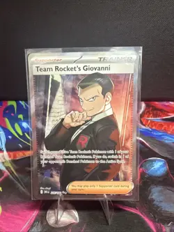 Pokemon TCG Team Rockets Giovanni 225/182 English SV10: Destined Rivals - NM - Image 1