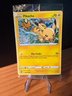 Pokemon Pikachu Cosmos Holo Snowflake Stamped Promo 049/195 Factory Sealed TCG - Image 1