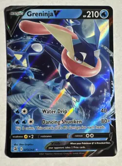 Greninja V - 073/264 Ultra Rare Fusion Strike NM Pokemon TCG - Image 1