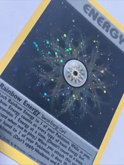 Rainbow Energy 17/82 LP/MP Team Rocket Holo (with SWIRL) WoTC Pokemon TCG - Image 2