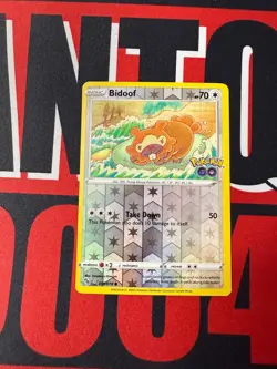 Bidoof (Peelable Ditto) 059/078 Pokemon GO Reverse Holo NM - Image 1