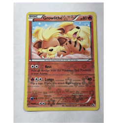 Pokemon Growlithe Reverse Holo RC4/RC25 Legendary Treasures 80 HP - Image 1