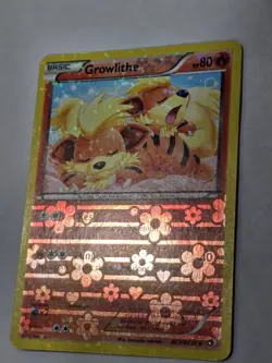 Pokemon Growlithe Reverse Holo RC4/RC25 Legendary Treasures 80 HP - Image 2
