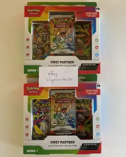 LOT OF 2 Pokemon TCG FIRST PARTNER Illustration Collection Series 1 - Sealed - Image 1