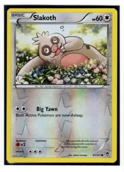 Slakoth 81/111 XY - Furious Fists Reverse Holo - Pokemon Card NM - Image 1