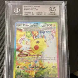 Pokemon TCG Pikachu EX 238/191 8.5 Special Illustration Rare Surging Sparks - Image 1