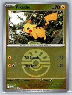PIKACHU (FRIEND BALL) 055/217 HOLO ME: ASCENDED HEROES POKEMON REVERSE HOLO NM - Image 1