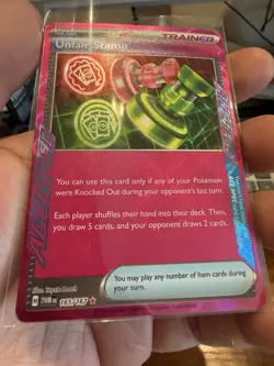 2024 Pokemon Trainer Unfair Stamp Holo 165/167 Red - Image 2