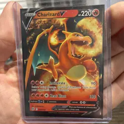 Pokemon Charizard V #017/172 Swsh09: Brilliant Stars Holo Full Art TCG NM - Image 2