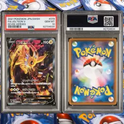 Full-Art Jolteon V Pokemon 2021 s6a Eevee Heroes SR Japanese 079/069 PSA 10 - Image 1