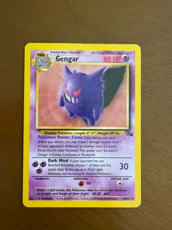 Pokemon TCG Gengar #20 [LP] Fossil Regular WOTC - Image 1