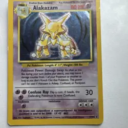 Pokemon Alakazam Base Set Holo Rare 1/102 80 HP English 1999 Ken Sugimori - Image 2
