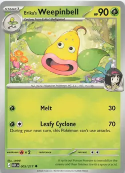 Erika's Weepinbell 005/217 Uncommon ME: Ascended Heroes Pokemon Near Mint - Image 1