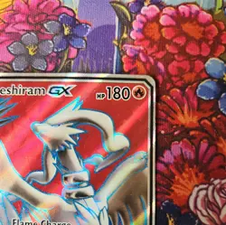 Pokemon TCG Reshiram GX Dragon Majesty Full Art Ultra Rare Card 65/70 LP - Image 3