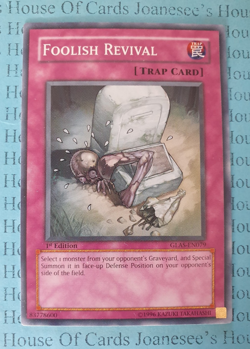 GLAS-EN079 Foolish Revival Yu-Gi-Oh Card 1st Edition - Image 1