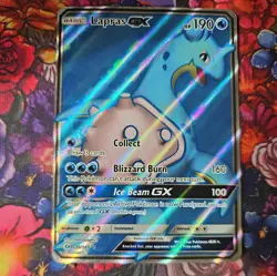 Lapras GX 139/149 Sun & Moon Base Full Art Ultra Rare Holo Pokemon Card LP - Image 1