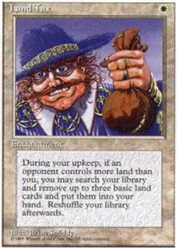 1x Land Tax Heavy Play, English 4th Edition MTG Magic - Image 1