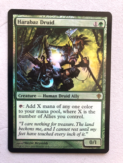 Mtg Carte Magic Worldwake Harabaz Druid FOIL English NM/LP - Image 1