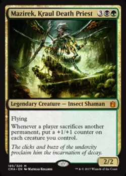 1x Mazirek, Kraul Death Priest Light Play, English Commander Anthology MTG Magic - Image 1
