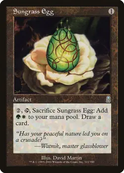 MTG Odyssey --- SUNGRASS EGG --- Uncommon! NM! Magic the Gathering! - Image 3