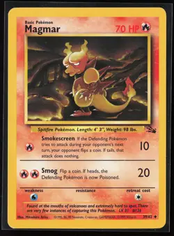 Magmar 39/62 Fossil Vintage WOTC Pokemon TCG LP - Image 1