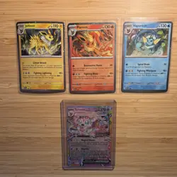 Pokemon Prismatic Evolutions Promo Lot! Jolteon, Flareon, Vaporeon, Sylveon. - Image 1