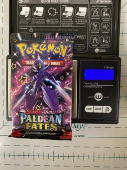 Pokemon Scarlet & Violet Paldean Fates 23.21g Booster Pack Factory Sealed - Image 1