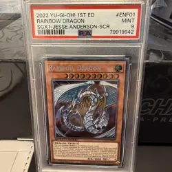 Yugioh 2022 Rainbow Dragon 1st Ed SGX1 Jesse Anderson-SCR #ENF01 PSA 9 MINT - Image 1