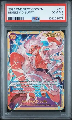 2023 ONE PIECE OP05-AWAKENING OF THE NEW ERA #119 MONKEY D. LUFFY PSA 10 - Image 1