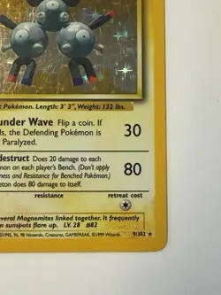 Pokemon TCG Magneton Base Set Holo Unlimited Rare Card 9/102 - Image 4