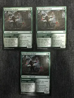 ROSETHORN ACOLYTE X3 Throne Of Eldraine ELD Magic MTG MINT CARD - Image 1